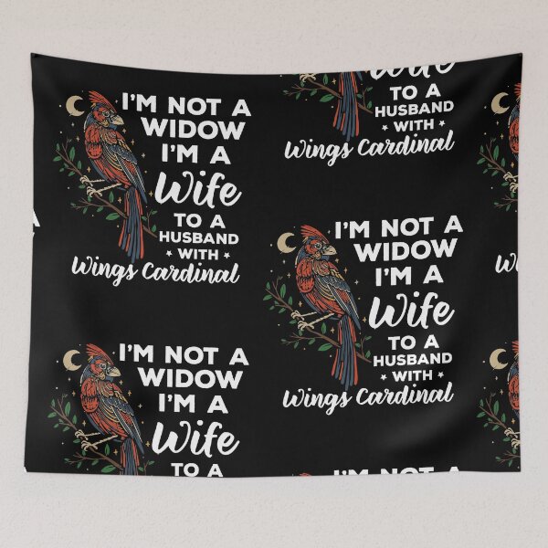 Item preview, I'm Not A Widow I'm A Wife To A Husband Wings Funny Quote designed and sold by LAXIR.