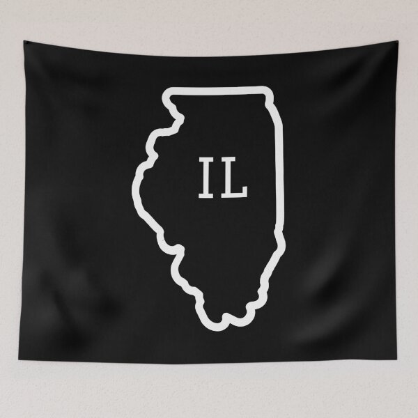 Item preview, State of Illinois IL Abbreviation Outline designed and sold by Hpabedi.