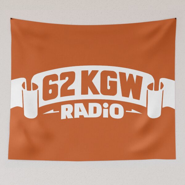 Item preview, 1975 - 62 KGW Radio (White on Orange) designed and sold by Justin Ellis.