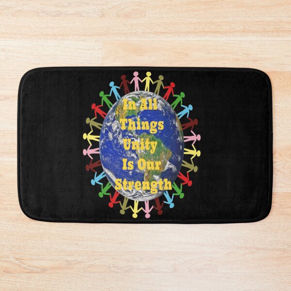 Item preview, In All Things Unity Is Our Strength with Globe and People Design  designed and sold by Craftynistia.