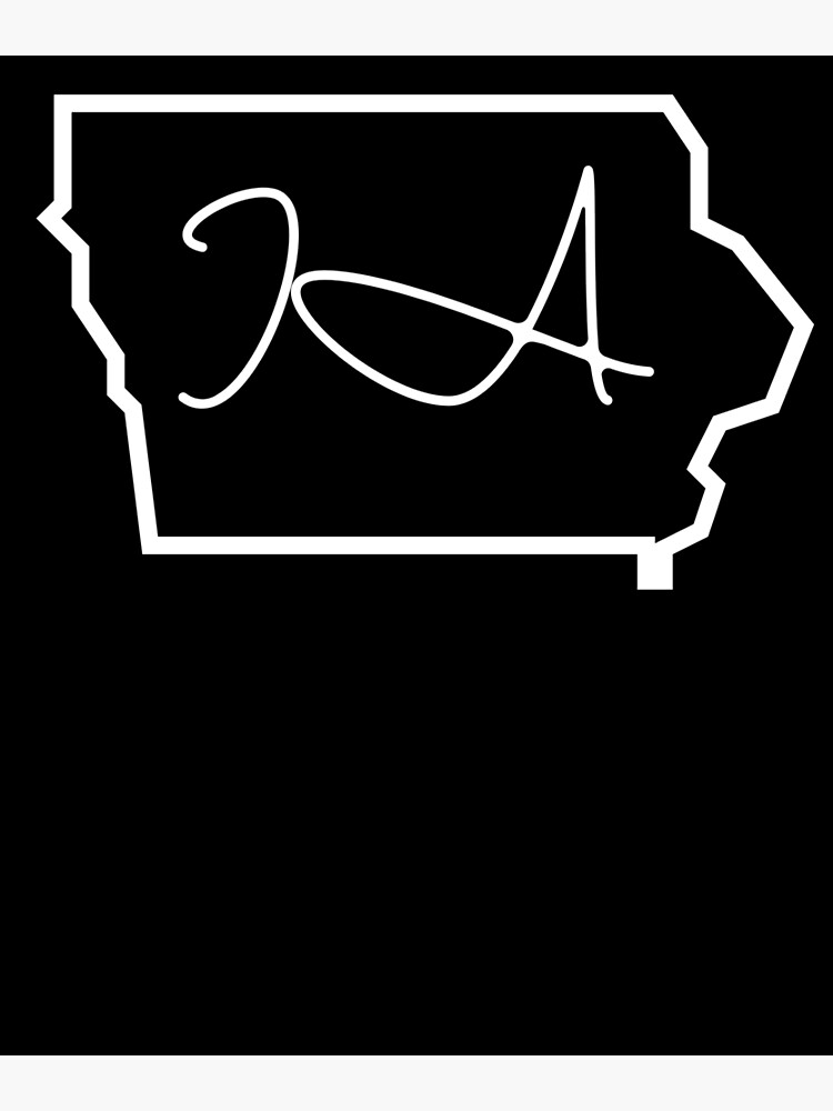 "State of Iowa IA Abbreviation Outline" Poster by Hpabedi Redbubble