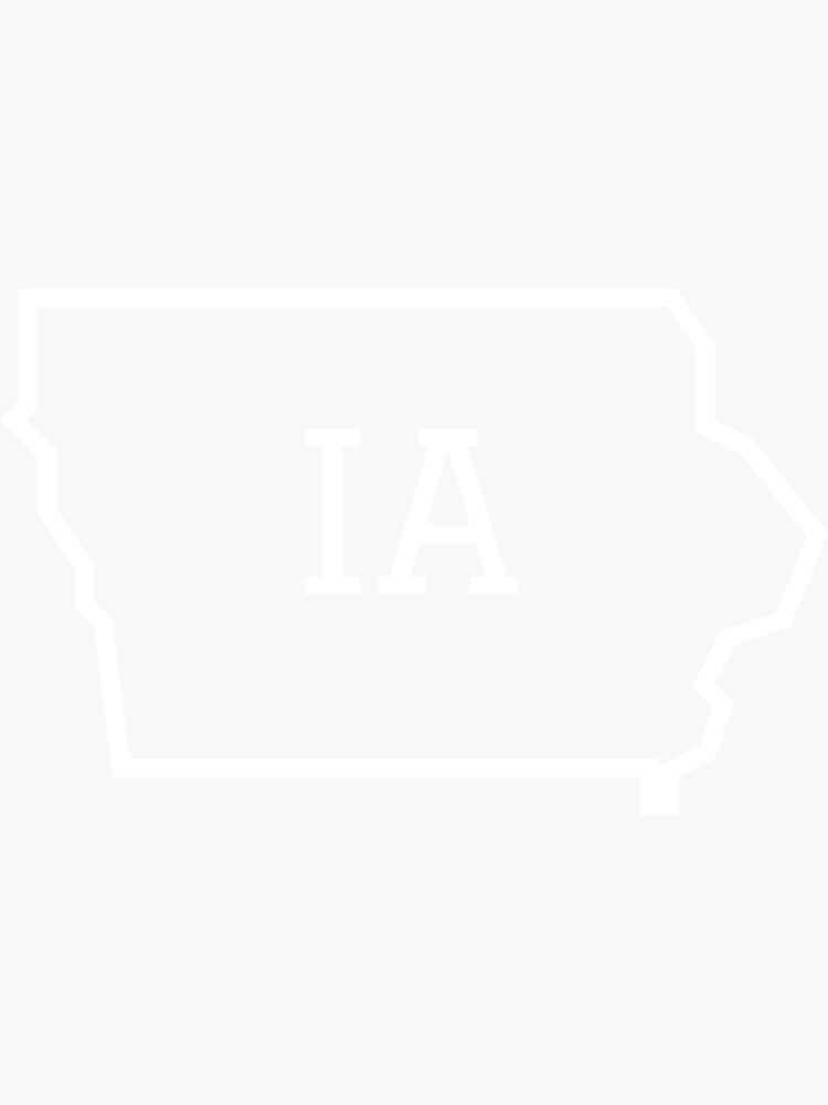 "State of Iowa IA Abbreviation Outline" Sticker for Sale by Hpabedi