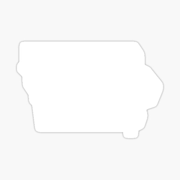"State of Iowa IA Abbreviation Outline" Sticker for Sale by Hpabedi