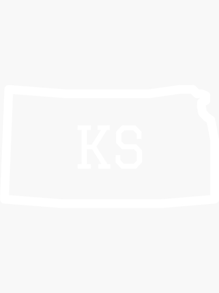 "State of Kansas KS Abbreviation Outline" Sticker for Sale by Hpabedi