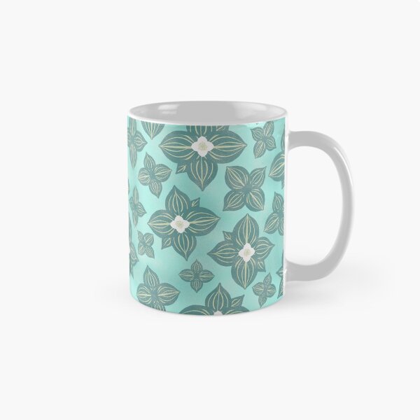 Item preview, Tossed Bunchberry Blossoms on Aqua designed and sold by Christine Philbrick.