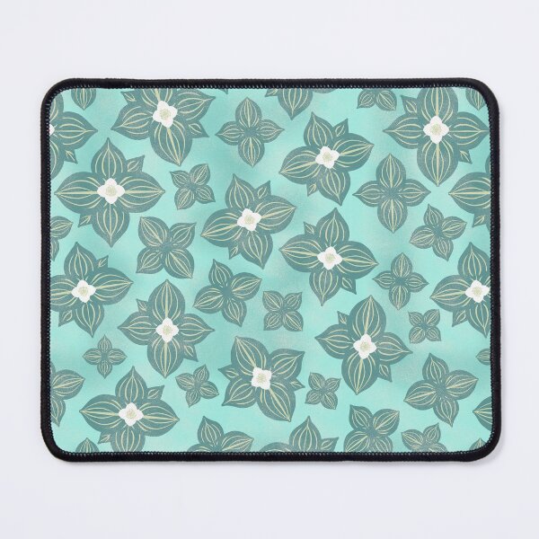 Item preview, Tossed Bunchberry Blossoms on Aqua designed and sold by Christine Philbrick.