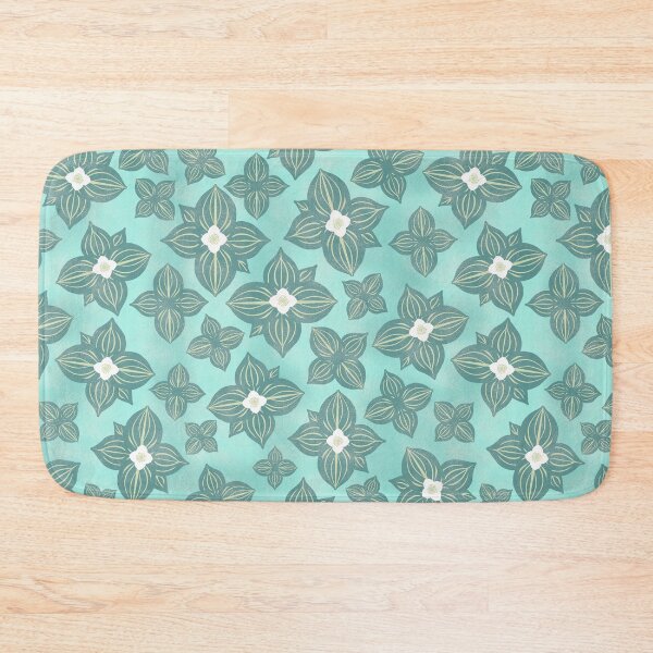 Item preview, Tossed Bunchberry Blossoms on Aqua designed and sold by Christine Philbrick.