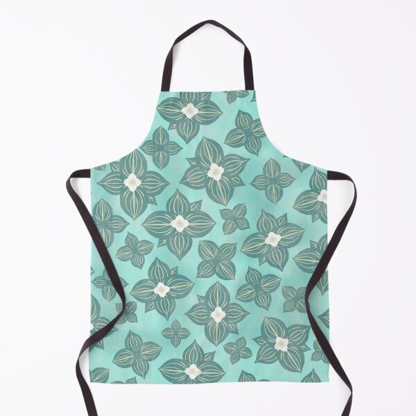 Item preview, Tossed Bunchberry Blossoms on Aqua designed and sold by Christine Philbrick.