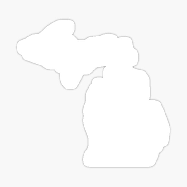 "State of Michigan MI Abbreviation Outline" Sticker for Sale by Hpabedi