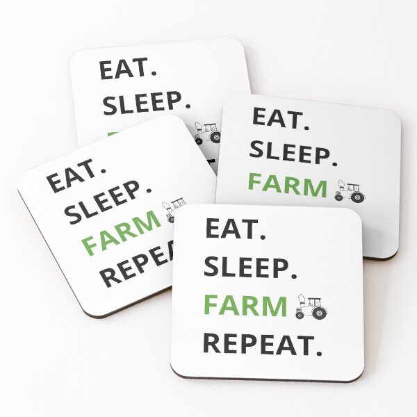 Item preview, Eat Sleep Farm Repeat designed and sold by RoaaMagic.