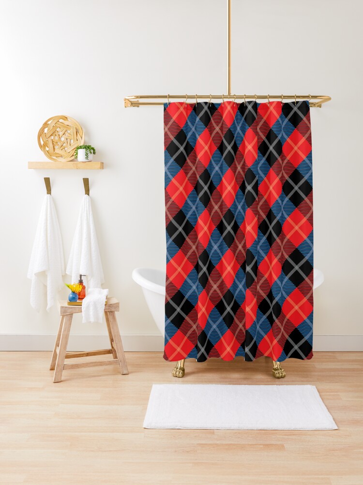 Red Black Lumberjack Buffalo Plaid Pattern Bath Towel Set