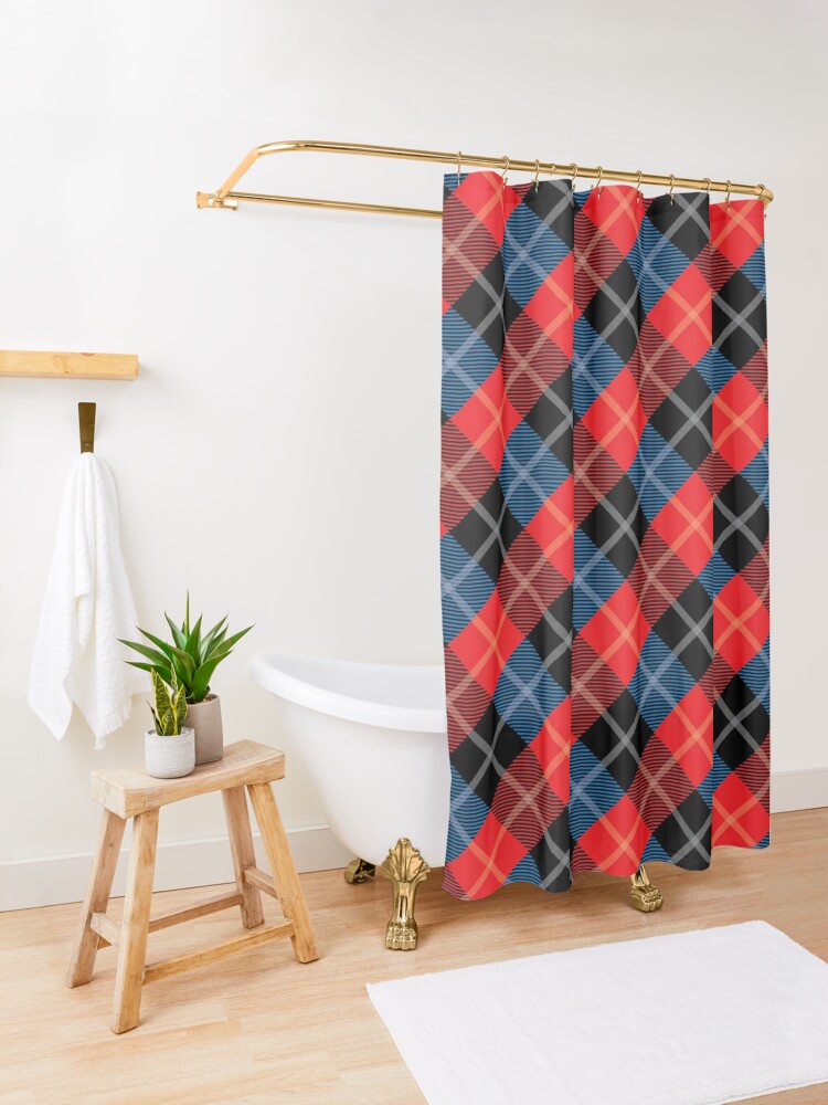 Red Black Lumberjack Buffalo Plaid Pattern Bath Towel Set