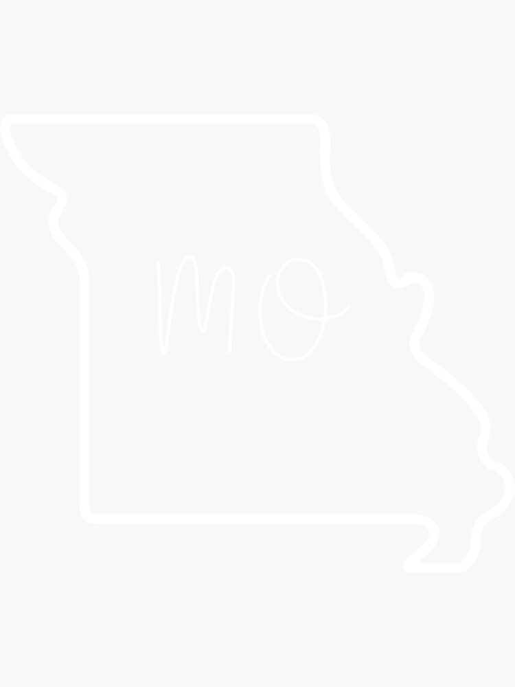 "State of Missouri MO Abbreviation Outline" Sticker for Sale by Hpabedi