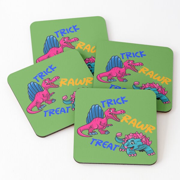 Item preview, Trick Rawr Treat Triceratops and Spinosaurus Fun Dinosaur Friends Halloween  designed and sold by LMcDs.