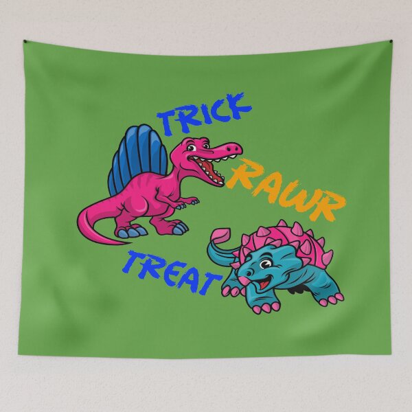 Item preview, Trick Rawr Treat Triceratops and Spinosaurus Fun Dinosaur Friends Halloween  designed and sold by LMcDs.