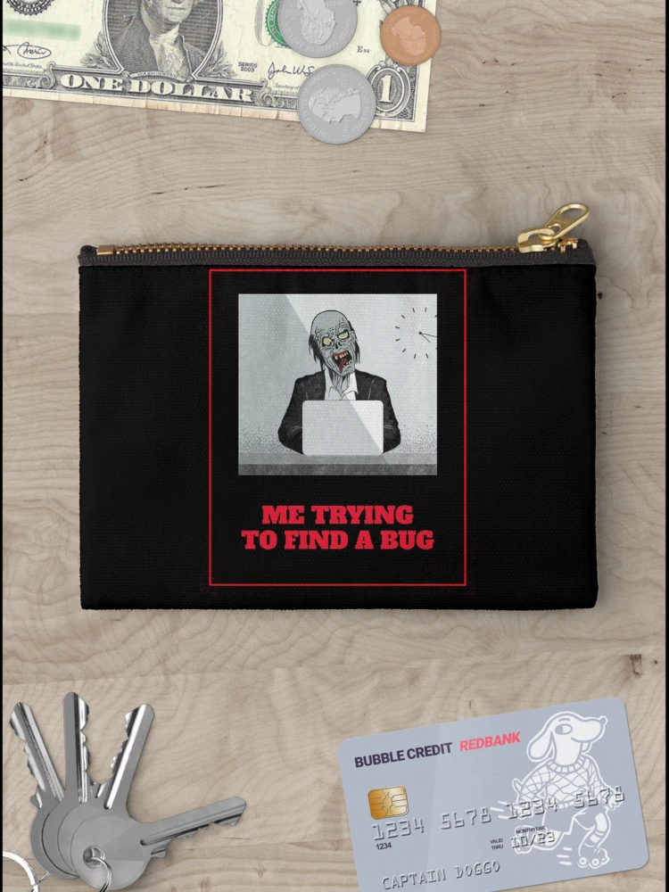Thumbnail 3 of 4, Zipper Pouch, Computer Geek Finding Bug designed and sold by ComputerGeeksTs.