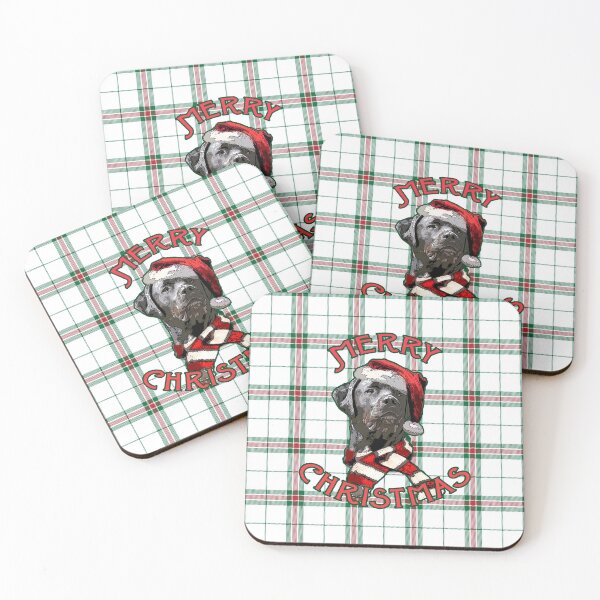 Item preview, Santa Dog with Christmas Plaid designed and sold by OliviaGbyKyro.