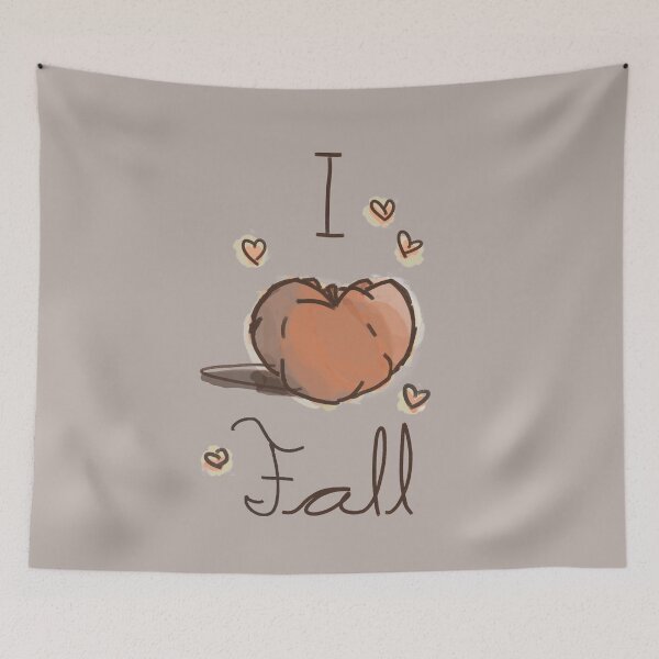 Item preview, I Love Fall Pumpkin Hearts Design designed and sold by EssarangArt.