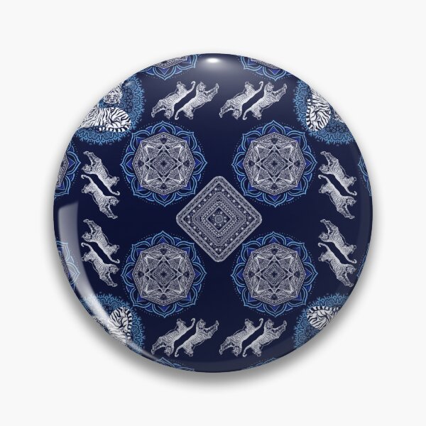 Item preview, TIGER BLUE AND WHITE PATTERN designed and sold by bluAvocado.