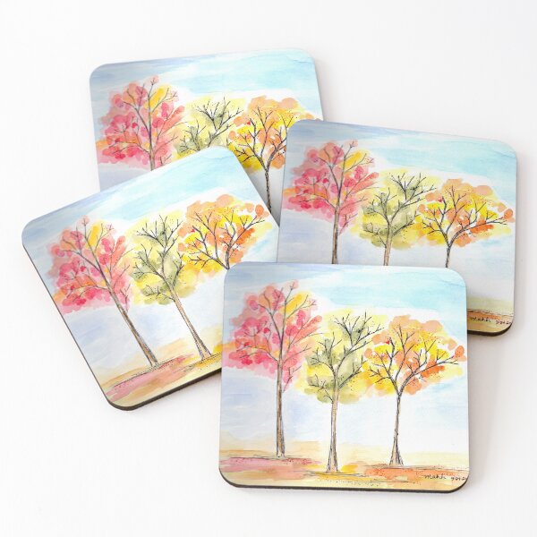 Item preview, Watercolor Autumn Trees designed and sold by Mahli's  Artful Whimsy.