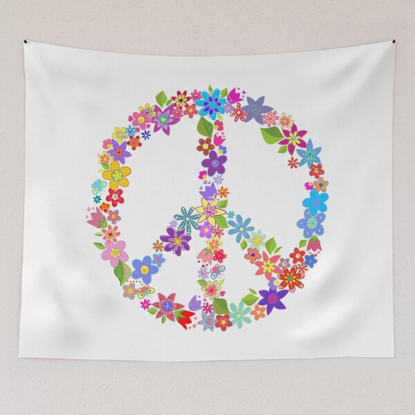 Item preview, Peace Symbol Flower Power Colorful Design designed and sold by Swigalicious.