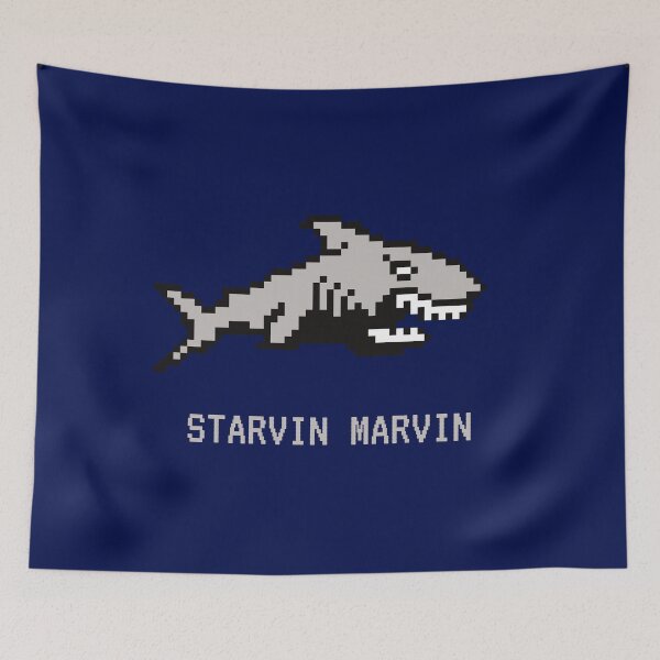 Item preview, Pixel Shark Sharkastic Starvin Marvin designed and sold by Red-ElYoubi.