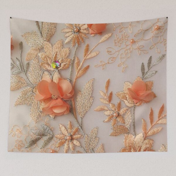 Item preview, Orange Floral Unique lace Style designed and sold by Poetic4Passion.