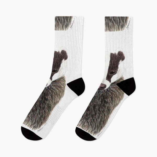Item preview, Watercolour Badger designed and sold by kittykinsart.