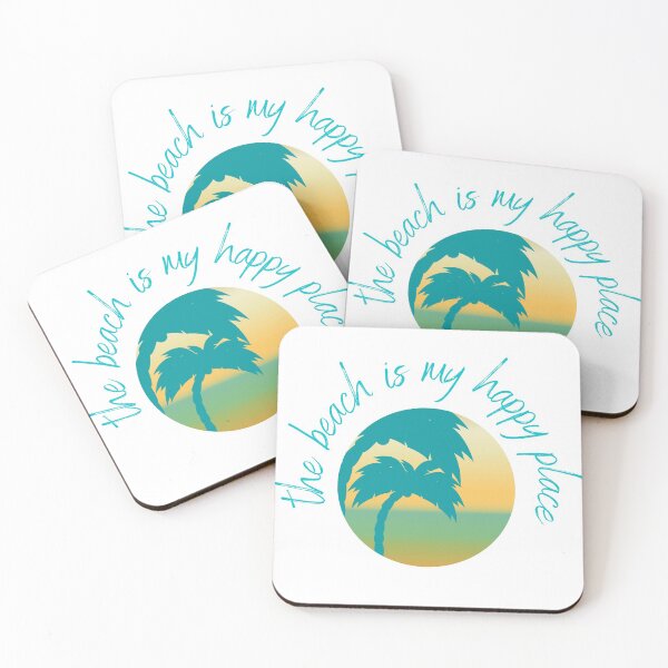 Item preview, The beach is my happy place. Palm tree design. designed and sold by sugarrosekitch.