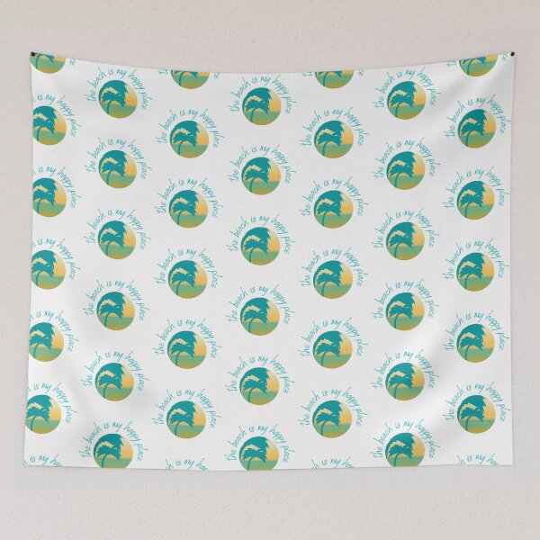 Item preview, The beach is my happy place. Palm tree design. designed and sold by sugarrosekitch.