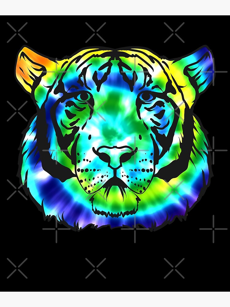 "Tie Dye Tiger Fun Trippy Tiger Year of the Tiger 2022 Hippie Tiger