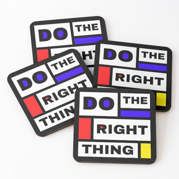 Item preview, HAZ LO CORRECTO: diseño artístico al estilo Mondrian con consejos inspiradores para la vida designed and sold by Art4Motivation.