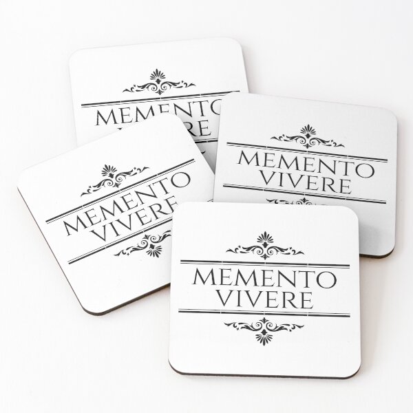Item preview, Memento Vivere Remember To Live Stacked Black - Latin Phrases designed and sold by ElementJourney.