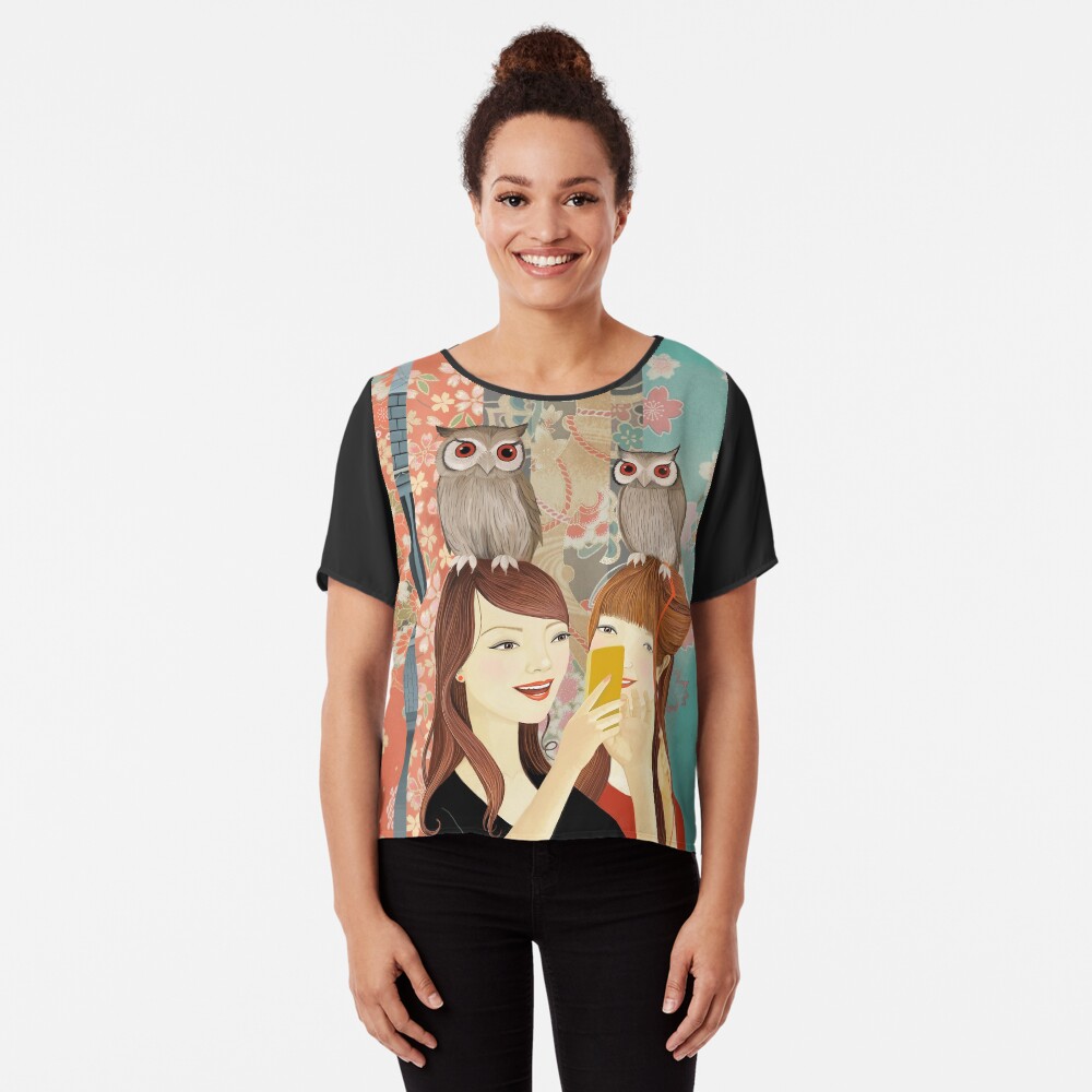 The Owl Cafe Chiffon Top