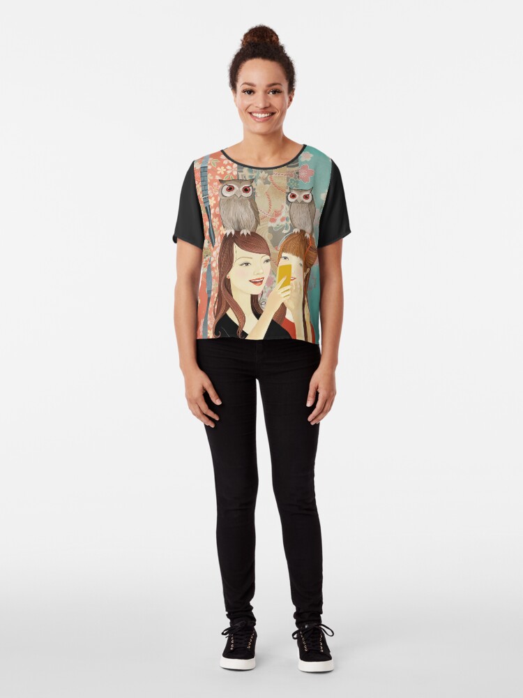 Alternate view of The Owl Cafe Chiffon Top