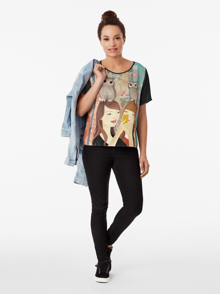 Alternate view of The Owl Cafe Chiffon Top