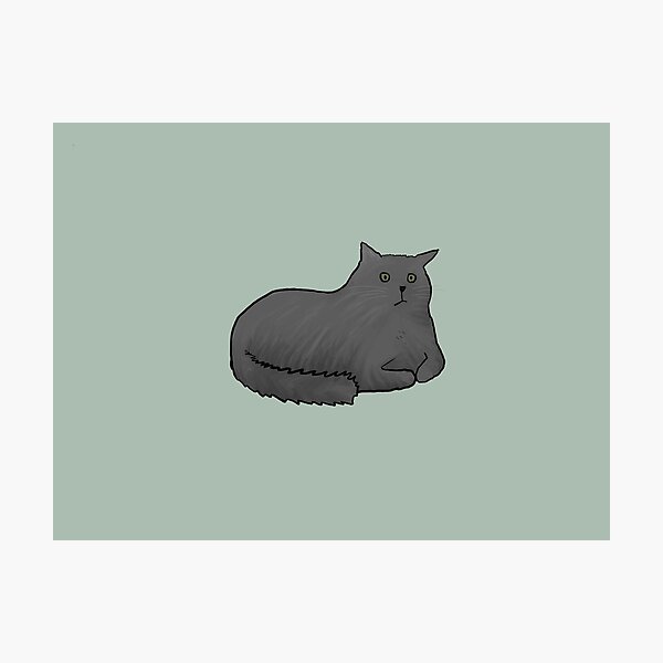 Item preview, Sospechoso gato gris gordo designed and sold by Marissa Roghair Stroud.