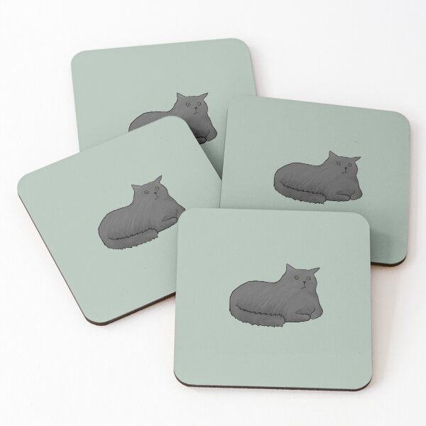 Item preview, Suspicious fat grey cat designed and sold by Marissa Roghair Stroud.