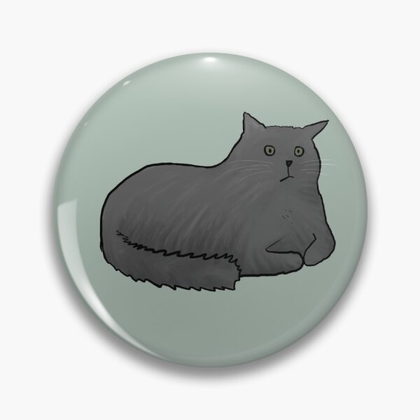 Item preview, Suspicious fat grey cat designed and sold by Marissa Roghair Stroud.