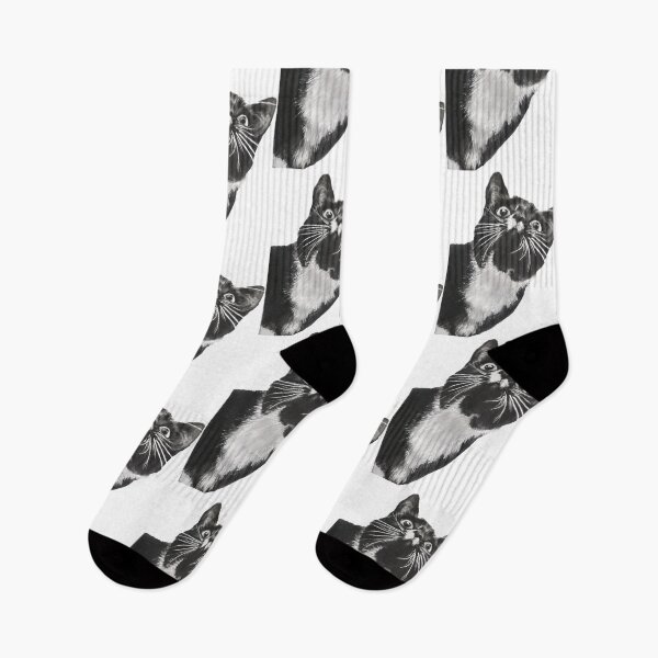 Item preview, Tuxedo Black & White Cat Art designed and sold by LornaBowdenART.