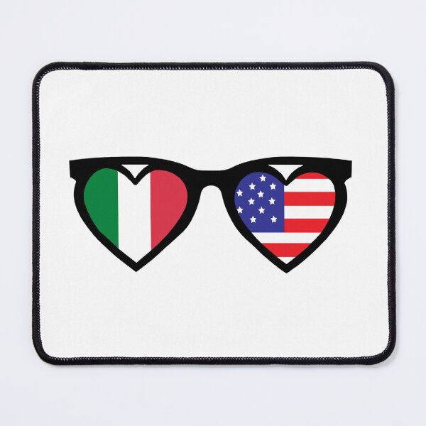 Item preview, Italian American Flags Sunglasses - Heart Shaped Flag Sunglasses designed and sold by molamode.