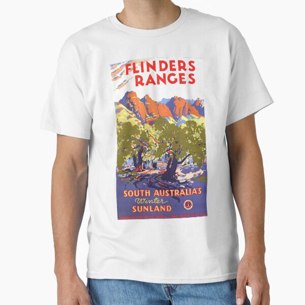 Item preview, Flinders Ranges Vintage Travel Poster designed and sold by karwilbedesigns.