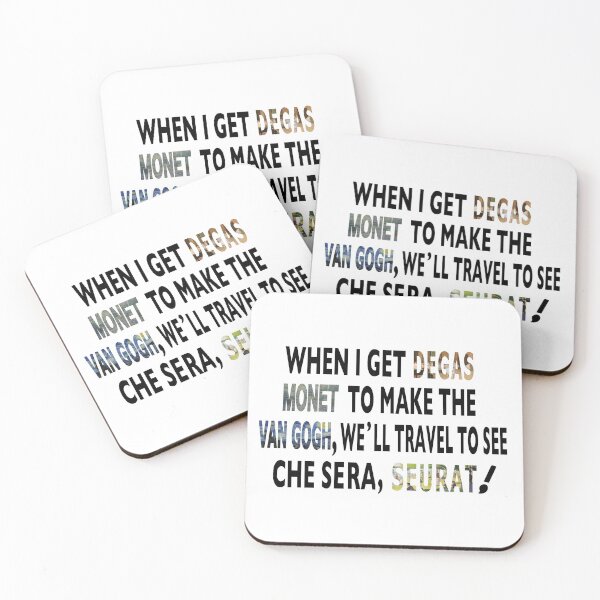 Item preview, Fun Artist Pun - Degas Monet Van Gogh Seurat Saying designed and sold by molamode.
