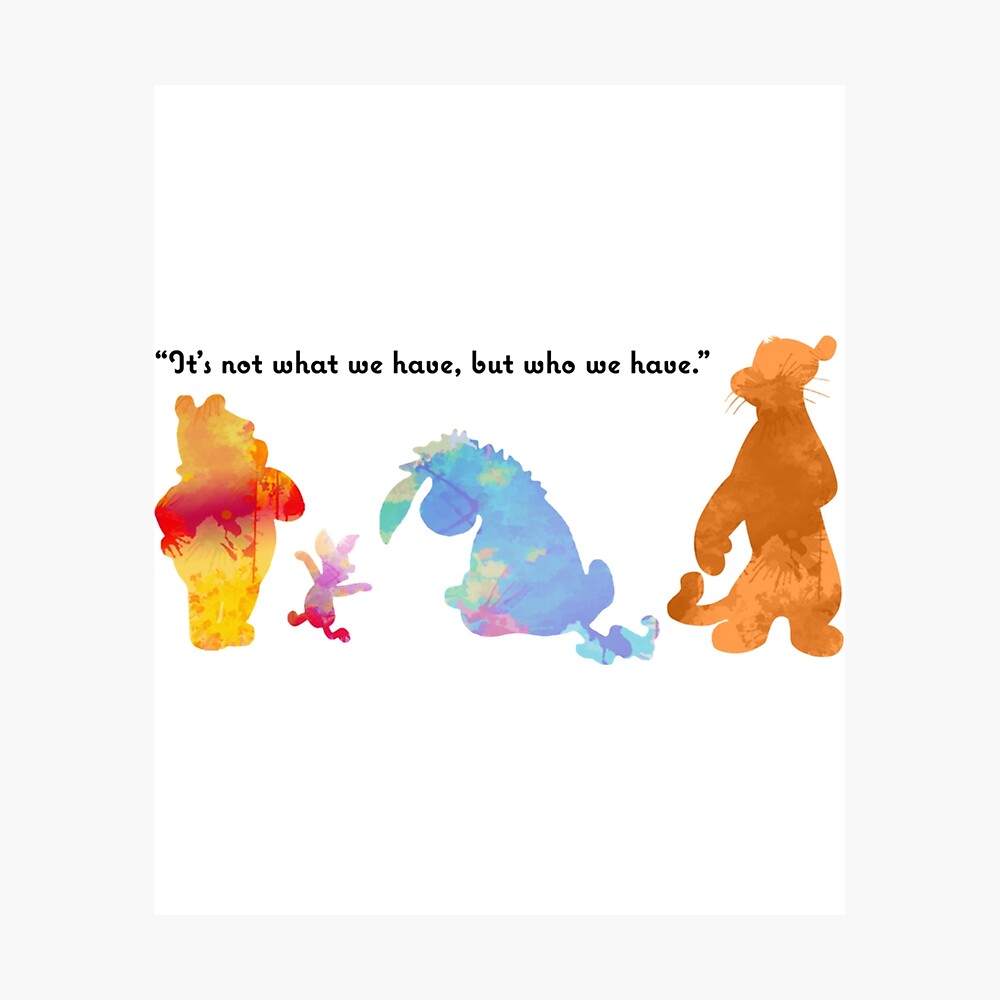 Como Se Llama El Burro De Winnie Pooh Póster «No es lo que tenemos, sino a quién hemos inspirado Silhouette» de  StellarQueen | Redbubble