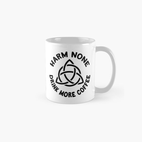 Item preview, Harm None Drink More Coffee Triquetra Pagan Cheeky Witch® designed and sold by cheekywitch.