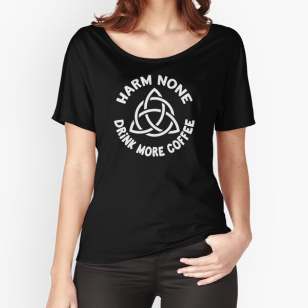 Item preview, Harm None Drink More Coffee Triquetra Pagan Cheeky Witch® designed and sold by cheekywitch.