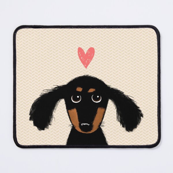 Item preview, Dachshund Puppy Love | Cute Black and Tan Wiener Dog with Heart designed and sold by Jenn Inashvili.