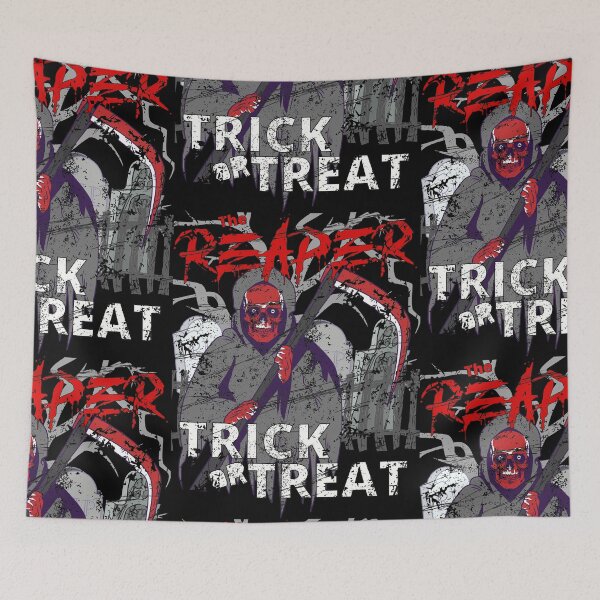 Item preview, Trick or Treat The Reaper Red Distressed designed and sold by 133DandC.