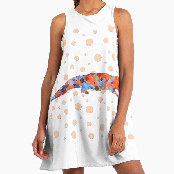 Orange And Blue Gator Alligator Art University Of Florida A-Line Dress