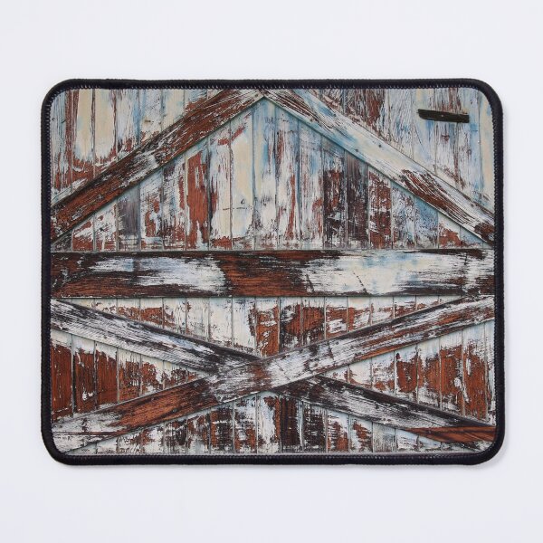 Item preview, peeled paint barn door white washed wood designed and sold by LEILA ART SPACE.